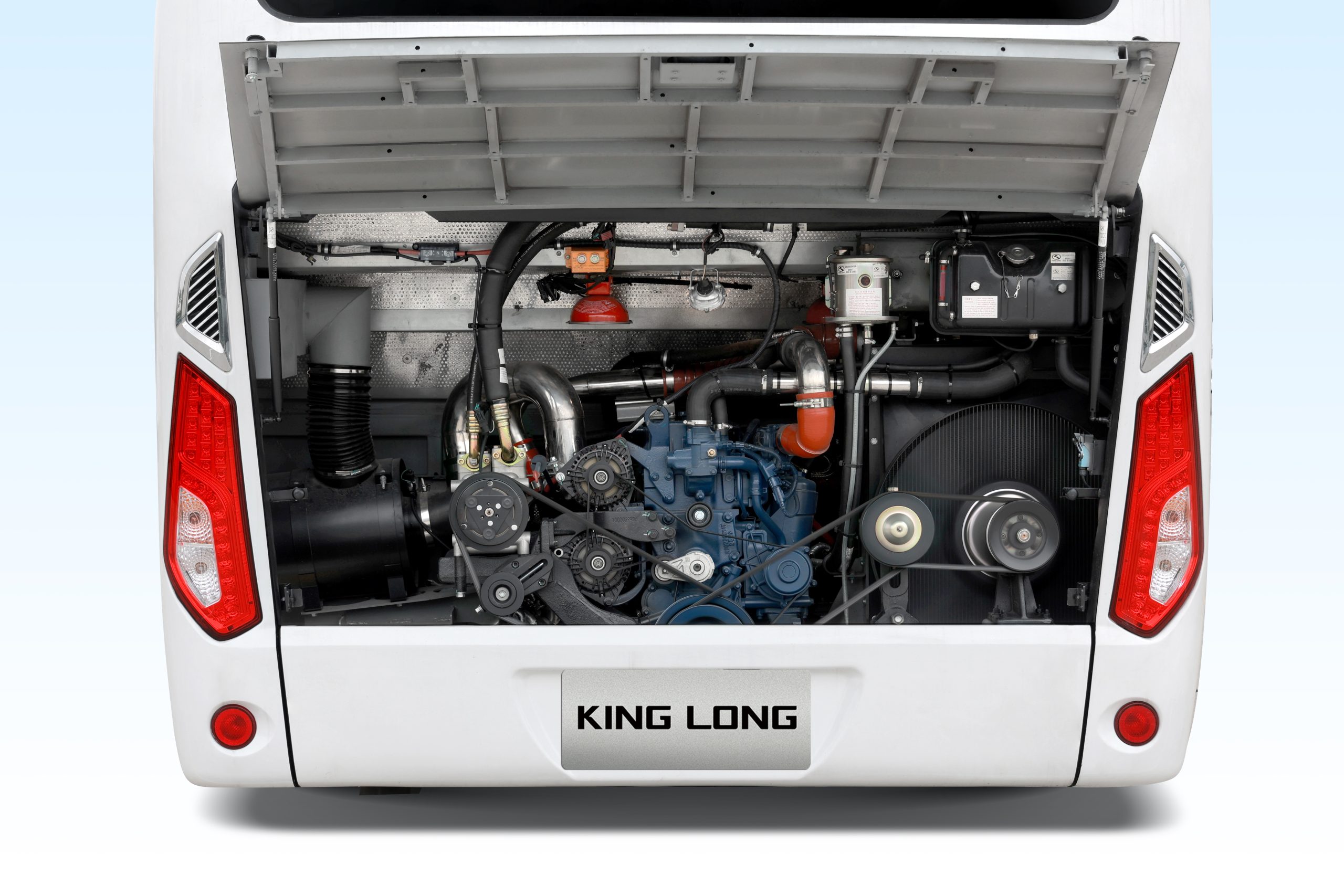 Khoang động cơ xe khách King Long Nova Euro 5